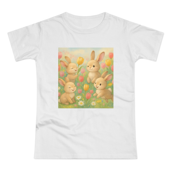 Bunny Blossom Parade - Single Jersey Women's T-shirt