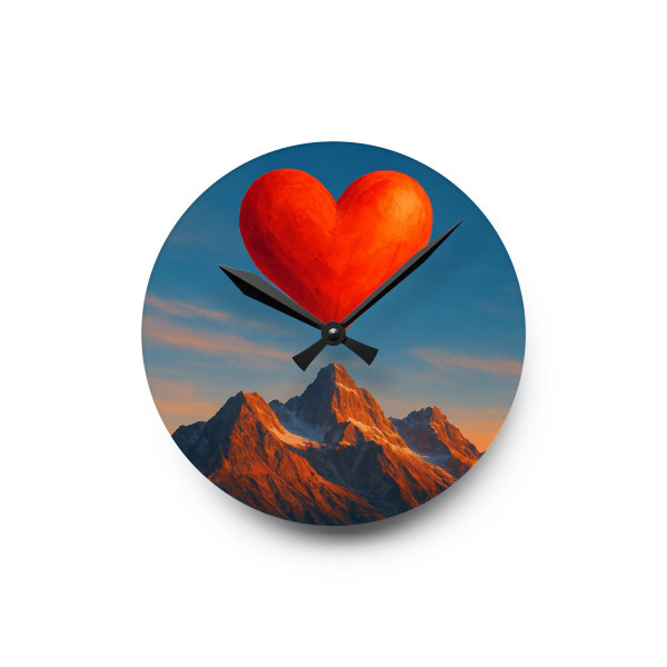 Brave Heart Rising - Acrylic Wall Clock