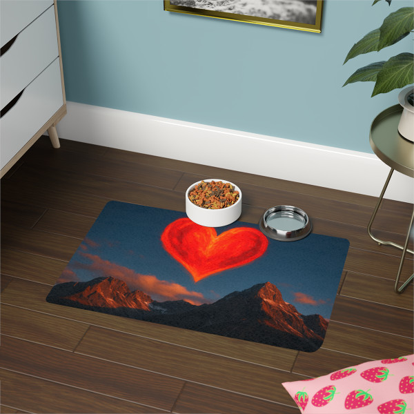 Brave Heart Rising - Pet Food Mat (12x18)