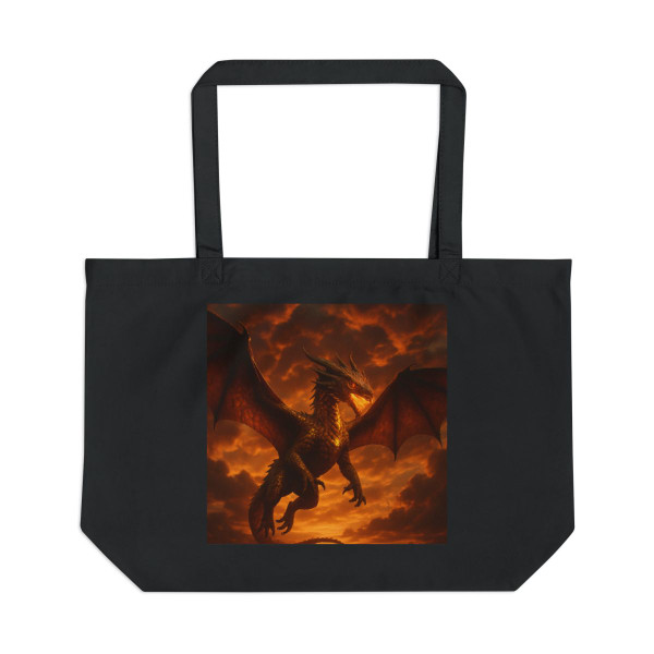 Golden Ember Serpent - Large Eco Tote Golden Ember Serpent - Large Eco Tote