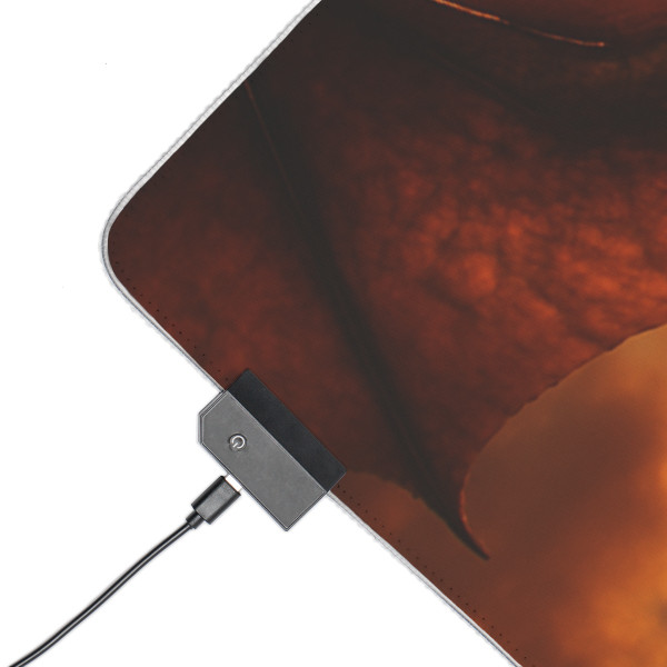 Golden Ember Serpent - LED Gaming Mouse Pad