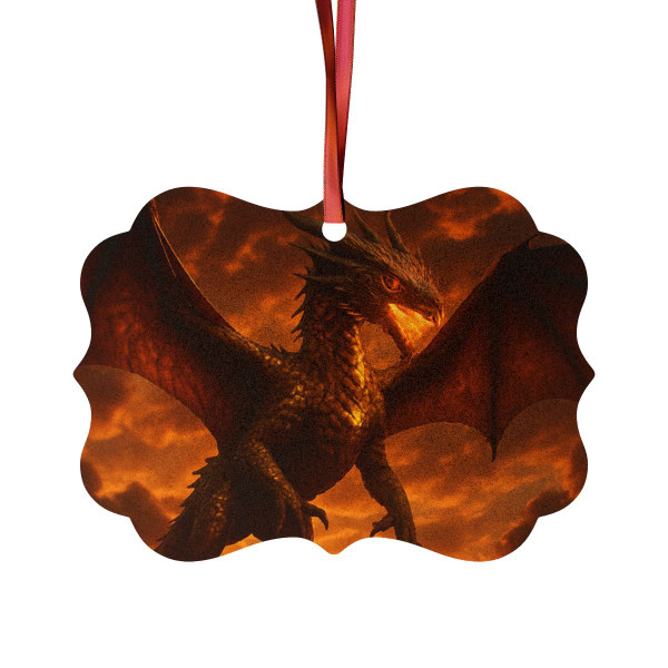 Golden Ember Serpent - Aluminum Ornaments (1pc, 5pcs, 10pcs, 20pcs)