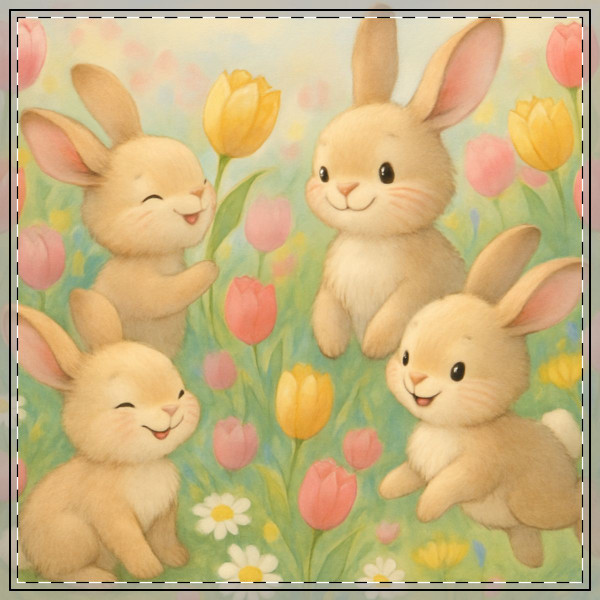 Bunny Blossom Parade - Tablecloths Bunny Blossom Parade - Tablecloths