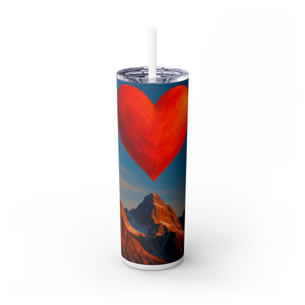 Brave Heart Rising - Skinny Tumbler with Straw, 20oz