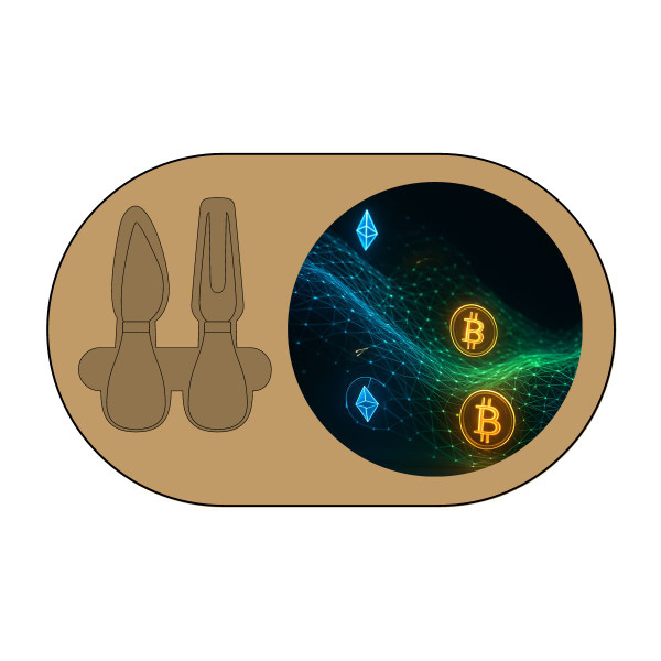 Digital Currency Wave - Charcuterie Board (Engraving)