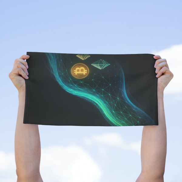 Digital Currency Wave - Rally Towel, 11x18
