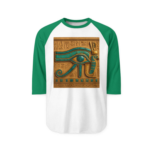 Mystical Eye of Horus - Unisex Three-Quarter Sleeve Raglan Shirt
