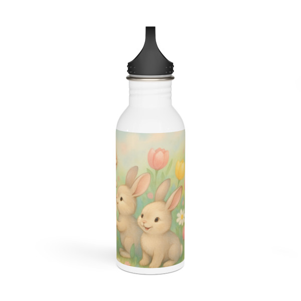 Bunny Blossom Parade - Stainless Steel Water Bottle