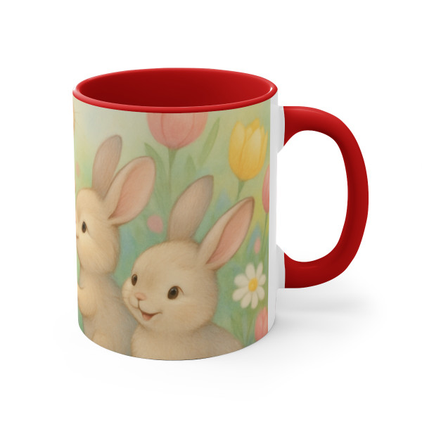 Bunny Blossom Parade - 11oz Accent Mug