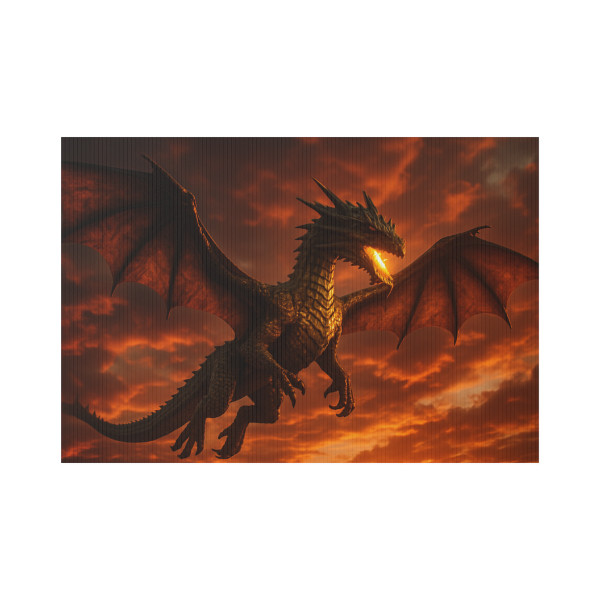 Golden Ember Serpent - Lawn Sign