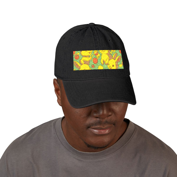 Bunny Blossom Parade - Denim Hat (Embroidery)