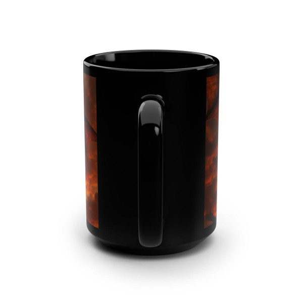 Golden Ember Serpent - Black Mug, 15oz