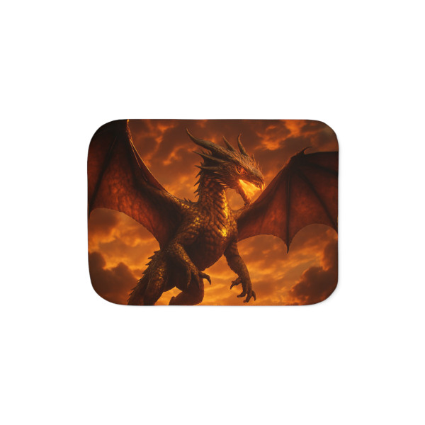 Golden Ember Serpent - Sherpa Blanket, Two Colors