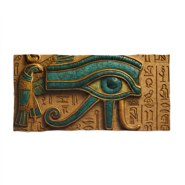 Mystical Eye of Horus - Beach Towel
