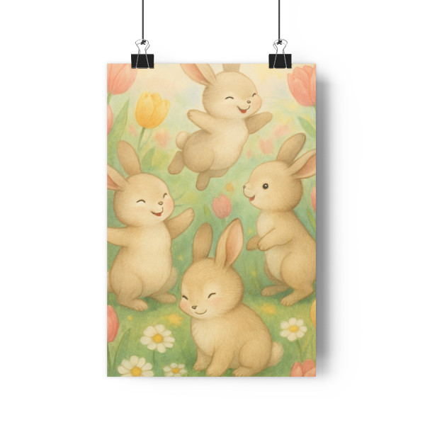 Bunny Blossom Parade - Paper Poster
