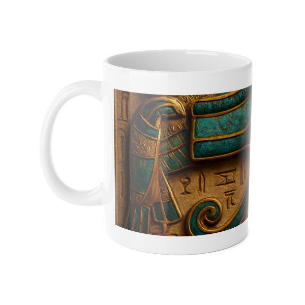 Mystical Eye of Horus - White Ceramic Mug, 11oz