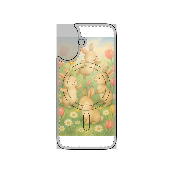 Bunny Blossom Parade - Magnetic Clear Impact-Resistant Cases