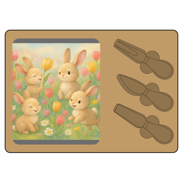 Bunny Blossom Parade - Charcuterie Board (Engraving)