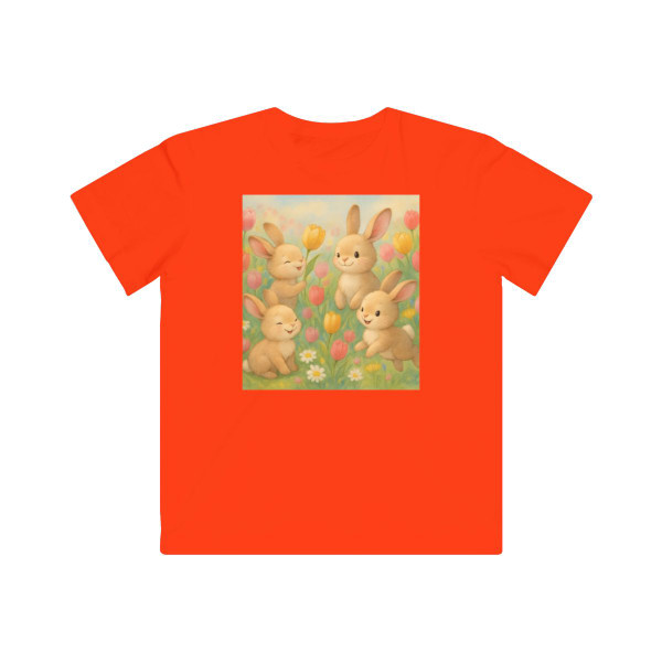Bunny Blossom Parade - Kids Fine Jersey Tee