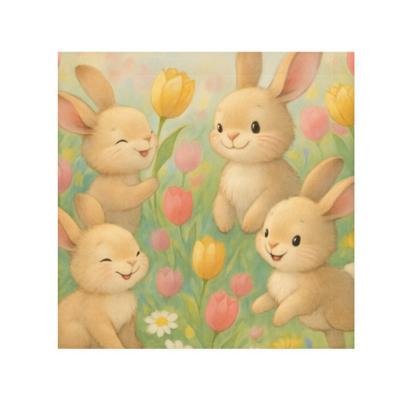 Bunny Blossom Parade - Face Towel
