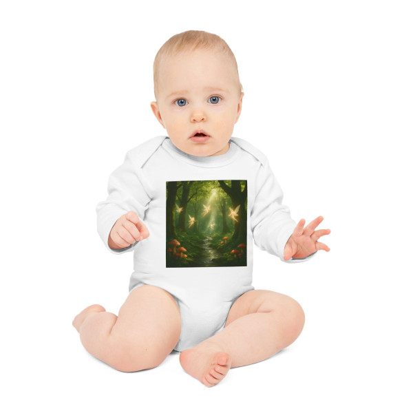 Whispers of the Woods - Baby Long-Sleeve Organic Bodysuit