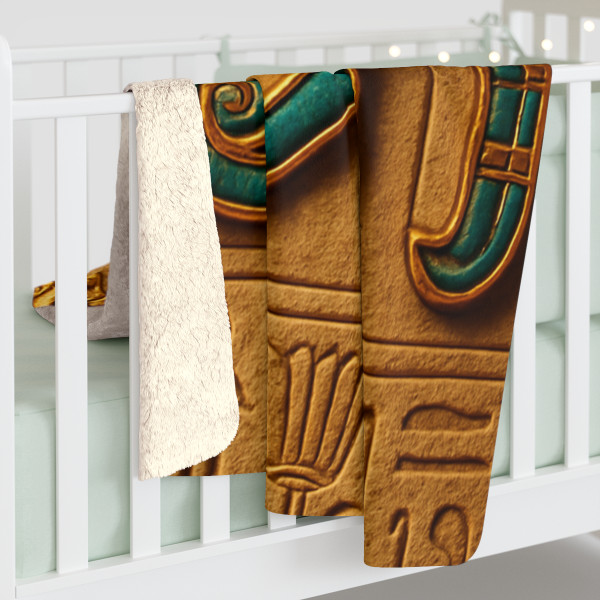 Mystical Eye of Horus - Sherpa Fleece Blanket