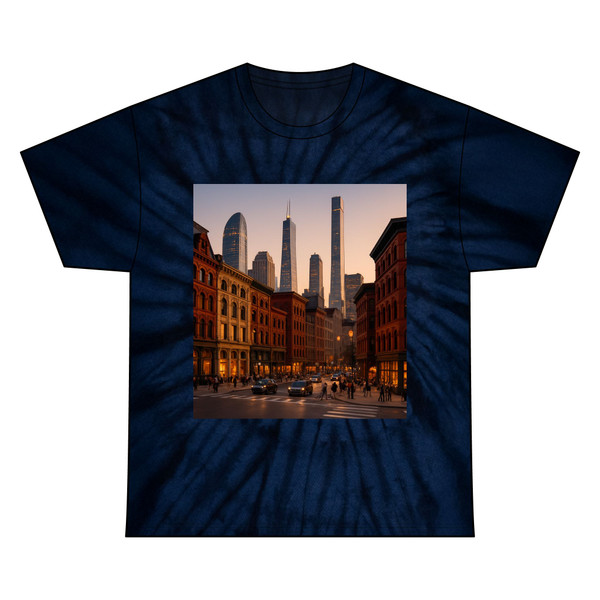 City Mosaic - Unisex Tie Dye Cotton Tee