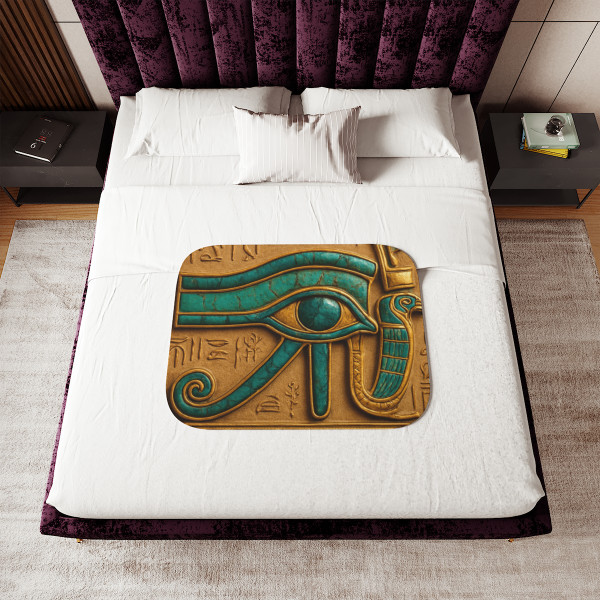 Mystical Eye of Horus - Sherpa Blanket, Two Colors
