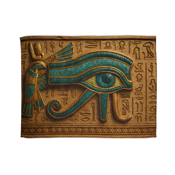 Mystical Eye of Horus - Soft Polyester Blanket