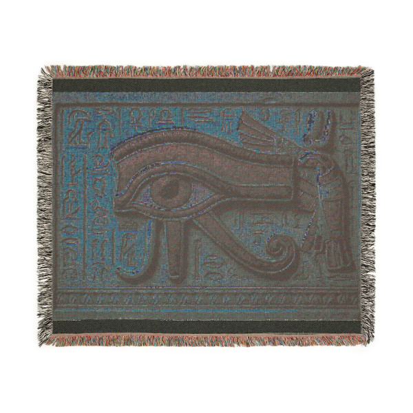 Mystical Eye of Horus - Woven Blanket