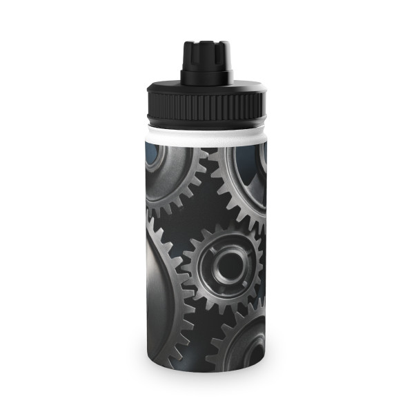 Gears of Innovation - Stainless Steel Water Bottle, Sports Lid