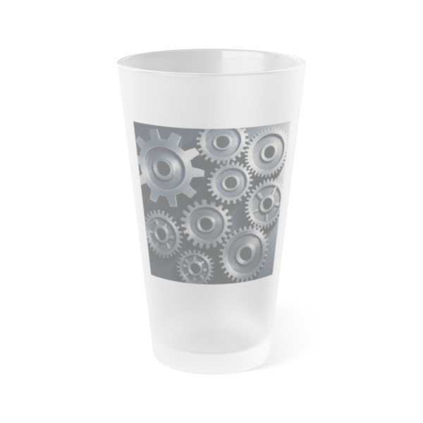 Gears of Innovation - Frosted Pint Glass, 16oz