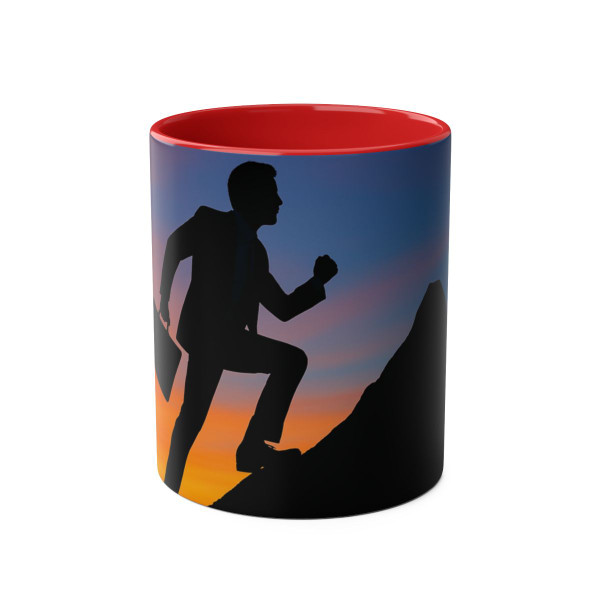 Driven to Succeed - Two-Tone Coffee Mugs, 11oz