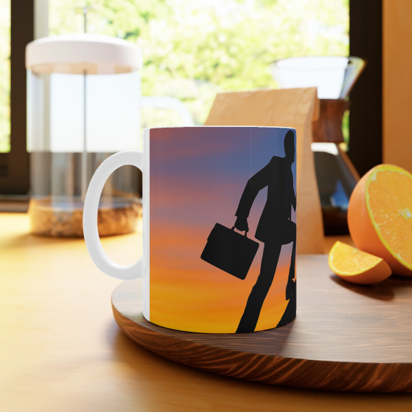 Driven to Succeed - White Ceramic Mug, 11oz and 15oz