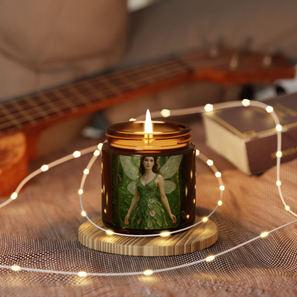 Whimsical Woodland Sprite - Scented Soy Candle (Multi-Size, Amber Jar)