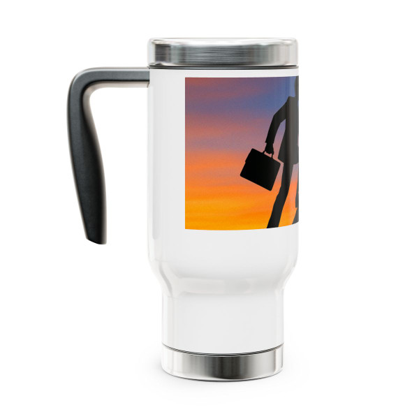 Driven to Succeed - Stainless Steel Travel Mug with Handle, 14oz