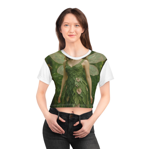 Whimsical Woodland Sprite - Crop Tee (AOP)