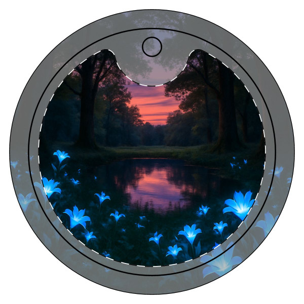 Ethereal Twilight Glade - Ceramic Ornaments, 1-Side Print