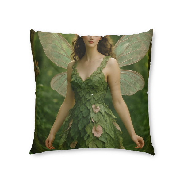 Whimsical Woodland Sprite - Tufted Floor Pillow, Square