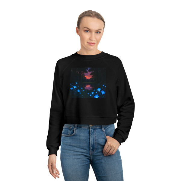 Ethereal Twilight Glade - Women's Cropped Fleece Pullover