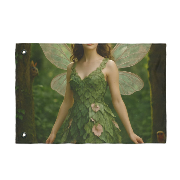 Whimsical Woodland Sprite - Double Sided Flag