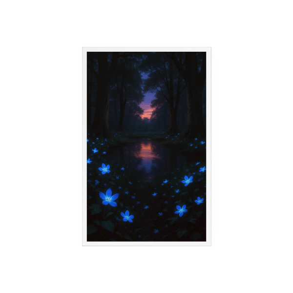 Ethereal Twilight Glade - Acrylic Sign with Wooden Stand