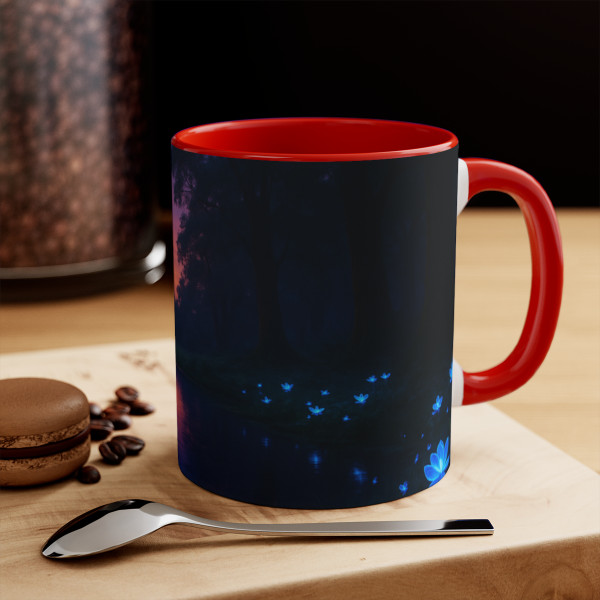Ethereal Twilight Glade - Colorful Accent Mugs, 11oz