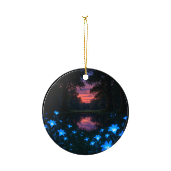 Ethereal Twilight Glade - Ceramic Ornaments (2-Side Print)
