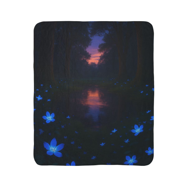 Ethereal Twilight Glade - Fleece Sherpa Blanket