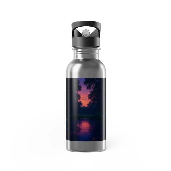 Ethereal Twilight Glade - Stainless Steel Water Bottle With Straw, 20oz