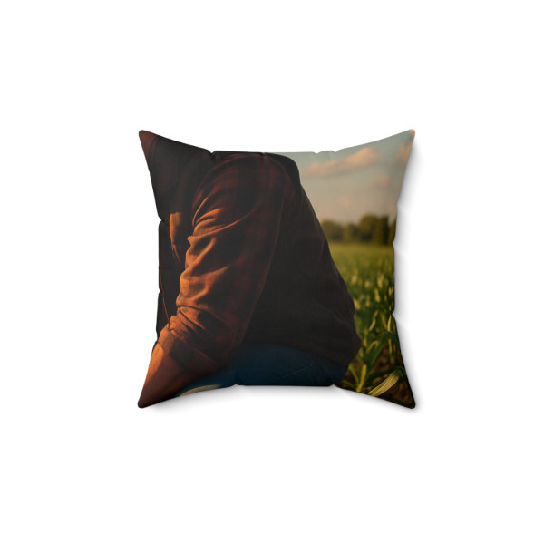 Harvest Heartbeat - Faux Suede Square Pillow