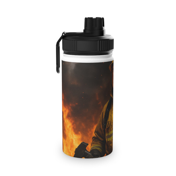 Brave Heat Heroes - Stainless Steel Water Bottle, Sports Lid