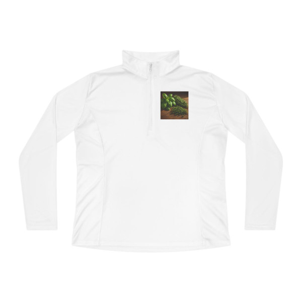 Rustic Herb Garden - Ladies Quarter-Zip Pullover