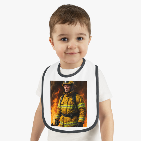 Brave Heat Heroes - Baby Contrast Trim Jersey Bib